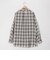 ウエスト絞りチェックシャツ