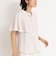 バックサテンフレアスリーブブラウス