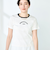 シルケット天竺衿配色ロゴTシャツ