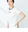 シルケット天竺衿配色ロゴTシャツ