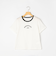 シルケット天竺衿配色ロゴTシャツ