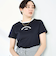 シルケット天竺衿配色ロゴTシャツ
