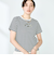 シルケット天竺衿配色ロゴTシャツ