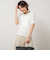 シアー配色トリミング半袖Tシャツ