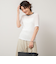 シアー配色トリミング半袖Tシャツ