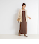 《手洗い可能》配色ニットロングキャミワンピース