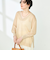 麻混シアーVネックプルオーバーニット