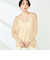 麻混シアーVネックプルオーバーニット