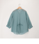 シアーリネンライク後ろリボンシャツ