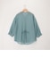 シアーリネンライク後ろリボンシャツ