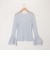 袖ペプラムシアープルオーバーカットソー