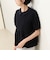 カットジャガード衿付きウエスト切替ブラウス