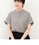 バックヨークテープ半袖ブラウス