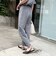 《セットアップ対応》リネンライクシャンブレーワイドパンツ