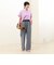 《セットアップ対応》リネンライクシャンブレーワイドパンツ