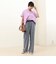 《セットアップ対応》リネンライクシャンブレーワイドパンツ