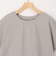 麻調ジャージー袖口ダブルTシャツ
