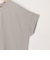 麻調ジャージー袖口ダブルTシャツ