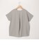 麻調ジャージー袖口ダブルTシャツ