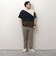 スエード×ポンチパネル切り替えTee