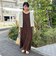 麻調シアースパンバイヤスワンピース