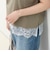《接触冷感》《吸水速乾》DRY COTTON裾レースTシャツ