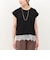 《接触冷感》《吸水速乾》DRY COTTON裾レースTシャツ
