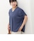 撥水クールタッチVネックブラウス