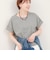 異素材バイカラーＴシャツ