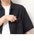 COOLMAX麻調メッシュリングスナップボタンシャツ半袖