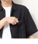 COOLMAX麻調メッシュリングスナップボタンシャツ半袖