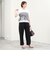 シアーチェックビスチェ付きTシャツ