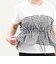 シアーチェックビスチェ付きTシャツ