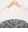 シアーチェックビスチェ付きTシャツ