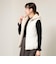 《撥水》《2WAY》カチオンツイル中綿×ファーリバーシブルベスト