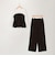 《セットアイテム》ビスチェ風トップス×ストレートパンツセットアップ