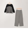 《セットアイテム》ビスチェ風トップス×ストレートパンツセットアップ