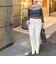 ウォッシャブル強撚ツイルワイドパンツ