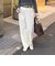 ウォッシャブル強撚ツイルワイドパンツ