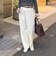 ウォッシャブル強撚ツイルワイドパンツ