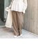 ウォッシャブル強撚ツイルワイドパンツ