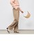 ウォッシャブル強撚ツイルワイドパンツ