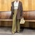 ウォッシャブルピーチツイルラップワイドパンツ