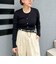 《アンサンブル対応》《手洗い可能》カシミヤ混リブUネックプルオーバー