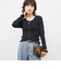 《アンサンブル対応》《手洗い可能》カシミヤ混リブUネックプルオーバー