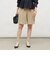 《セットアップ対応》ウォッシャブルウール調ストレッチハーフパンツ