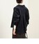 《セットアップ対応》グロッシーデニムライクシャツジャケット