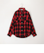 オンブレチェック刺繍ロゴシャツ