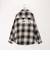 オンブレチェック刺繍ロゴシャツ