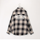 オンブレチェック刺繍ロゴシャツ